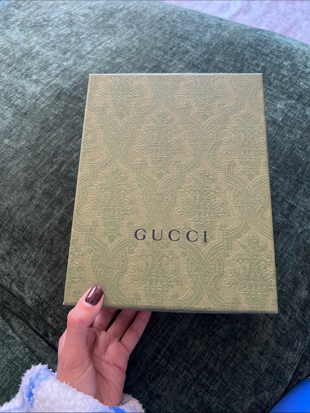 Gucci Sage Green Embossed Decorative Box